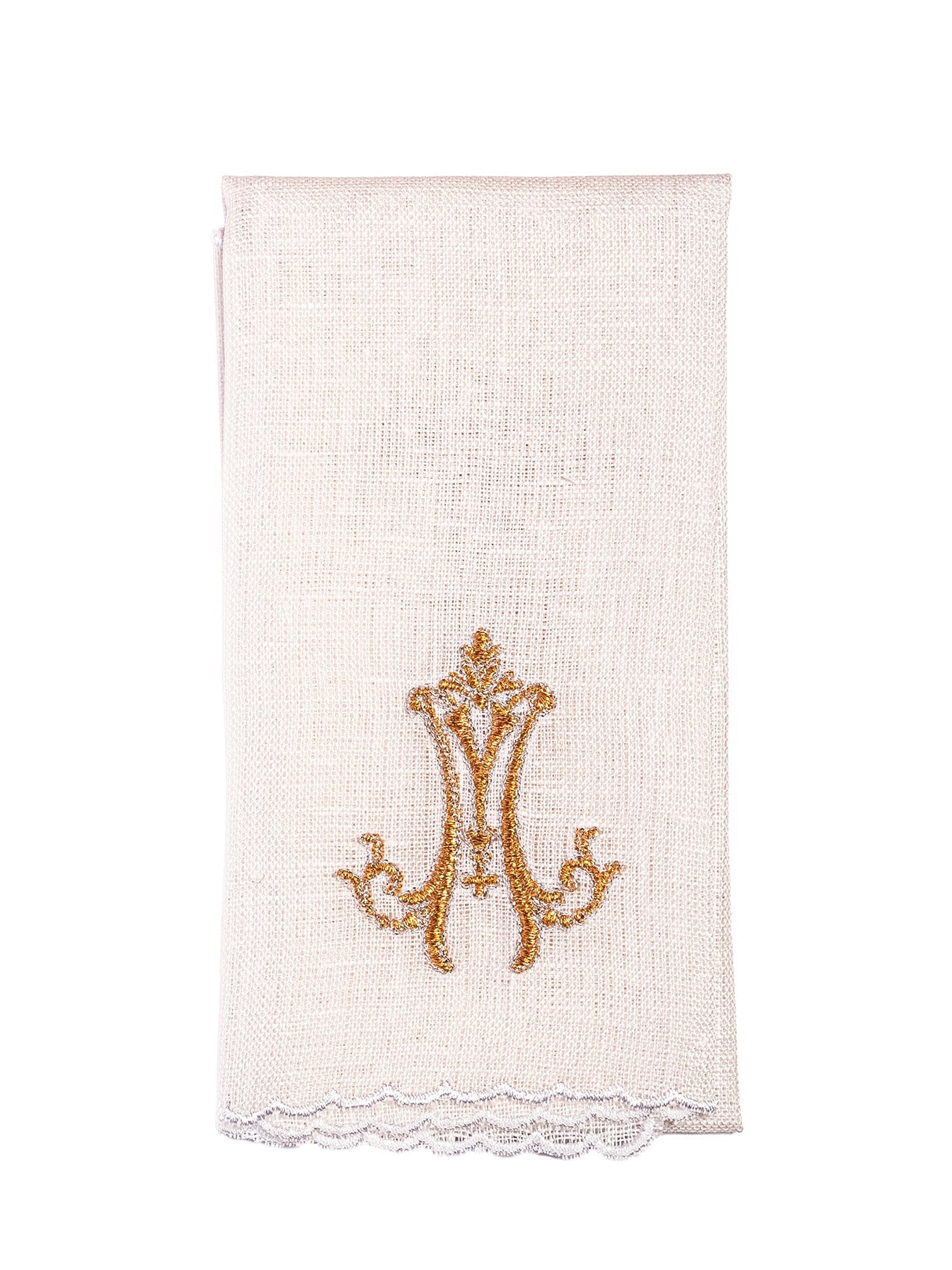 Bielizna kielichowa z bogatym haftem maryjnym