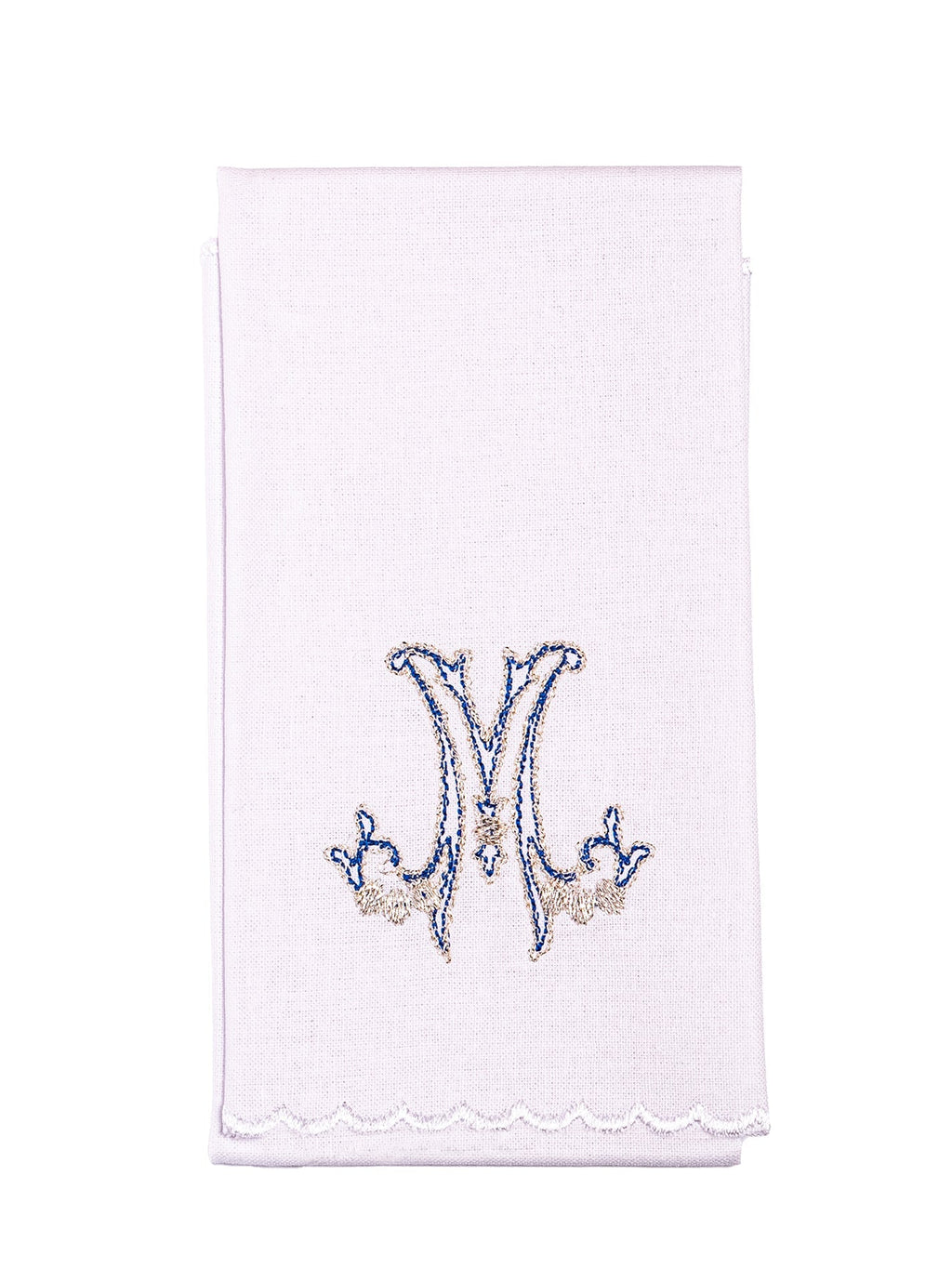 Bielizna kielichowa z srebrnym haftem maryjnym