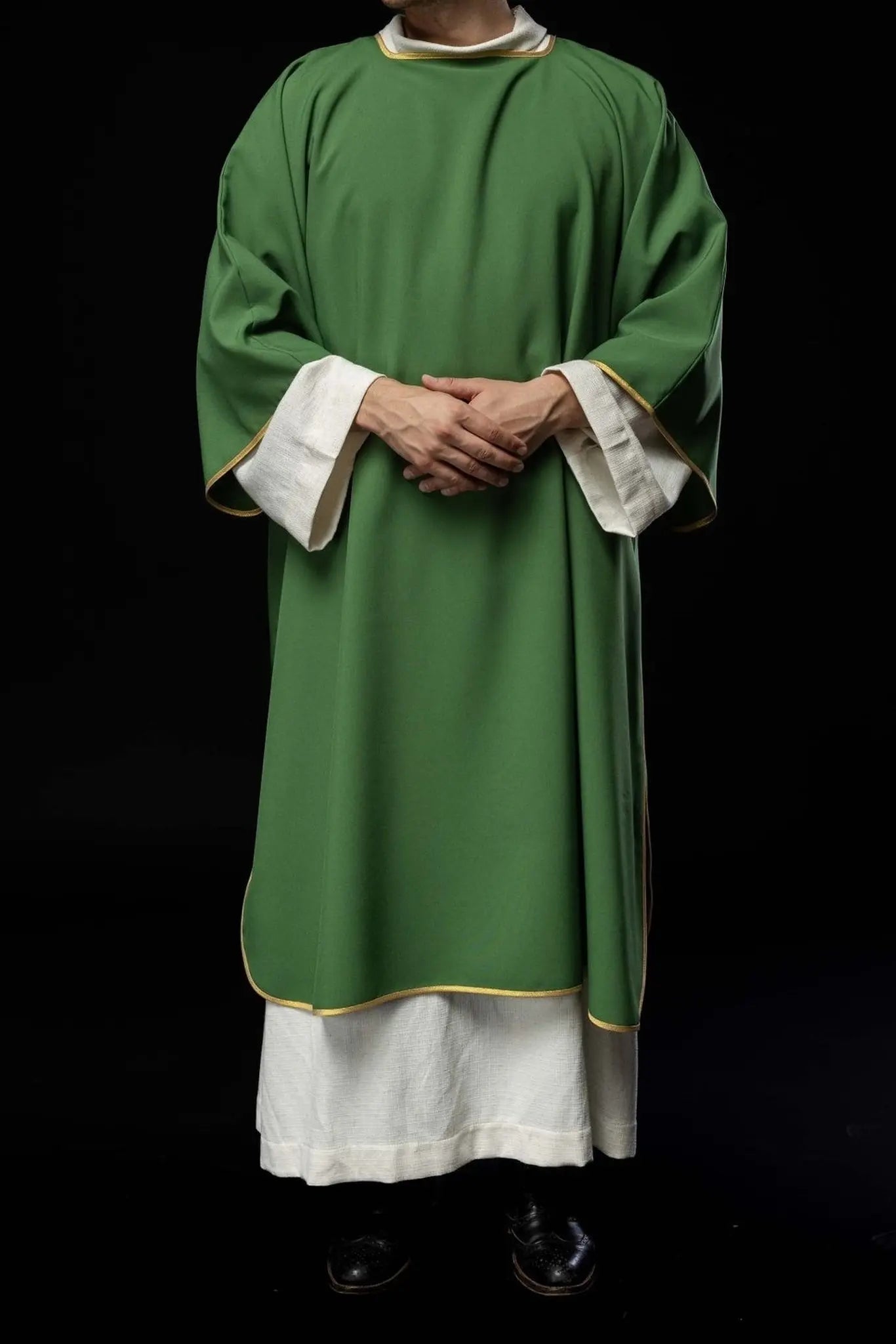 Plain Green Dalmatic with Gold Trim