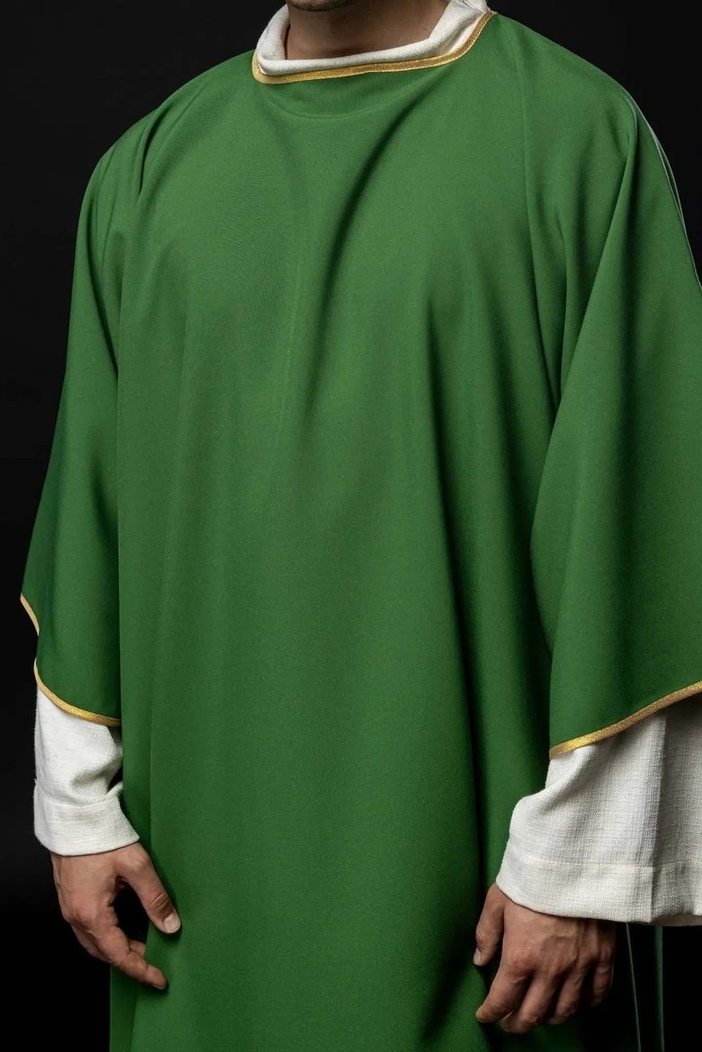Plain Green Dalmatic with Gold Trim