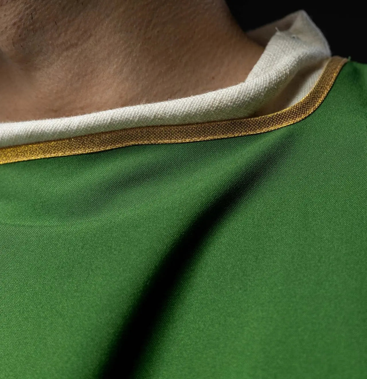 Plain Green Dalmatic with Gold Trim