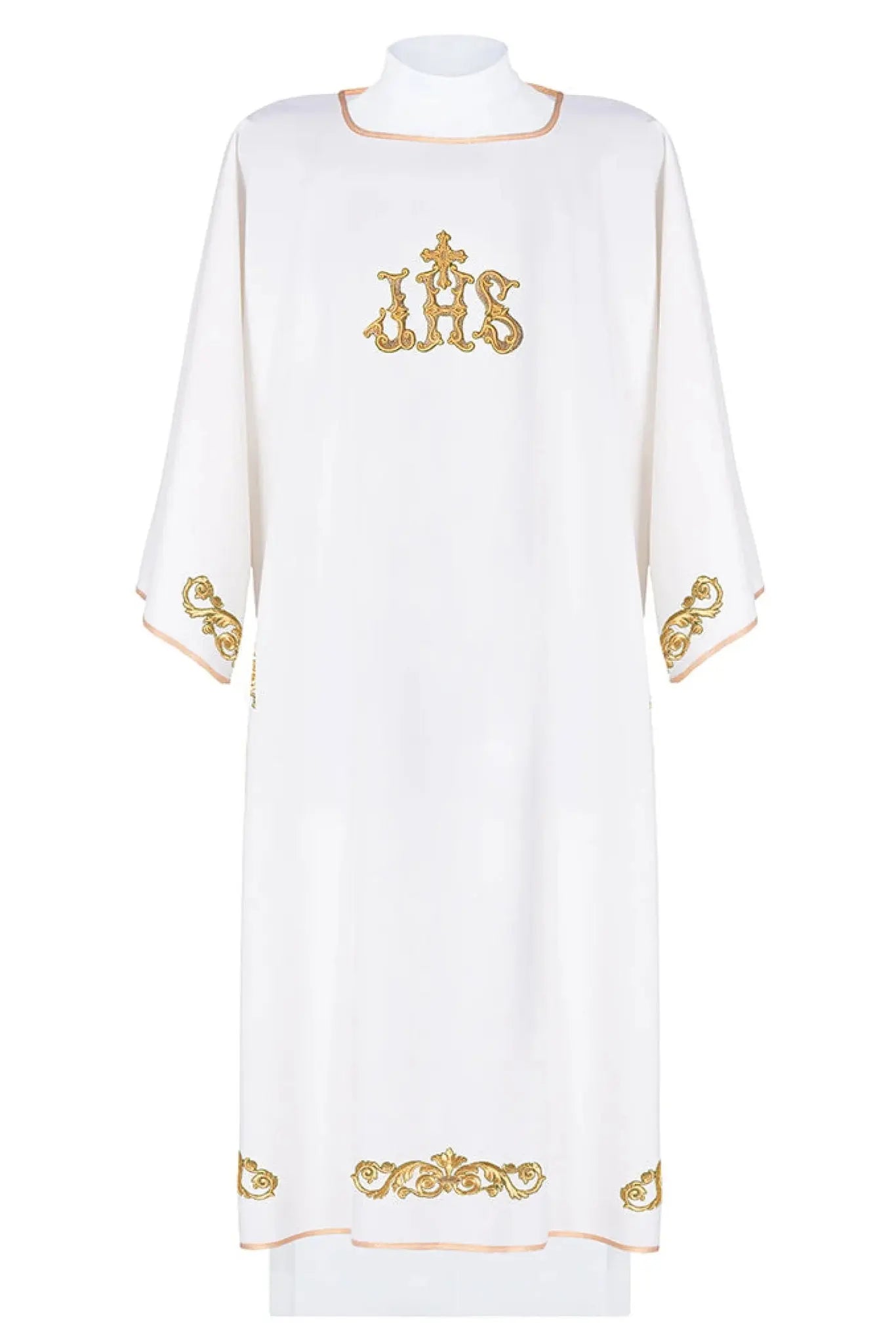 IHS embroidered ecru dalmatics