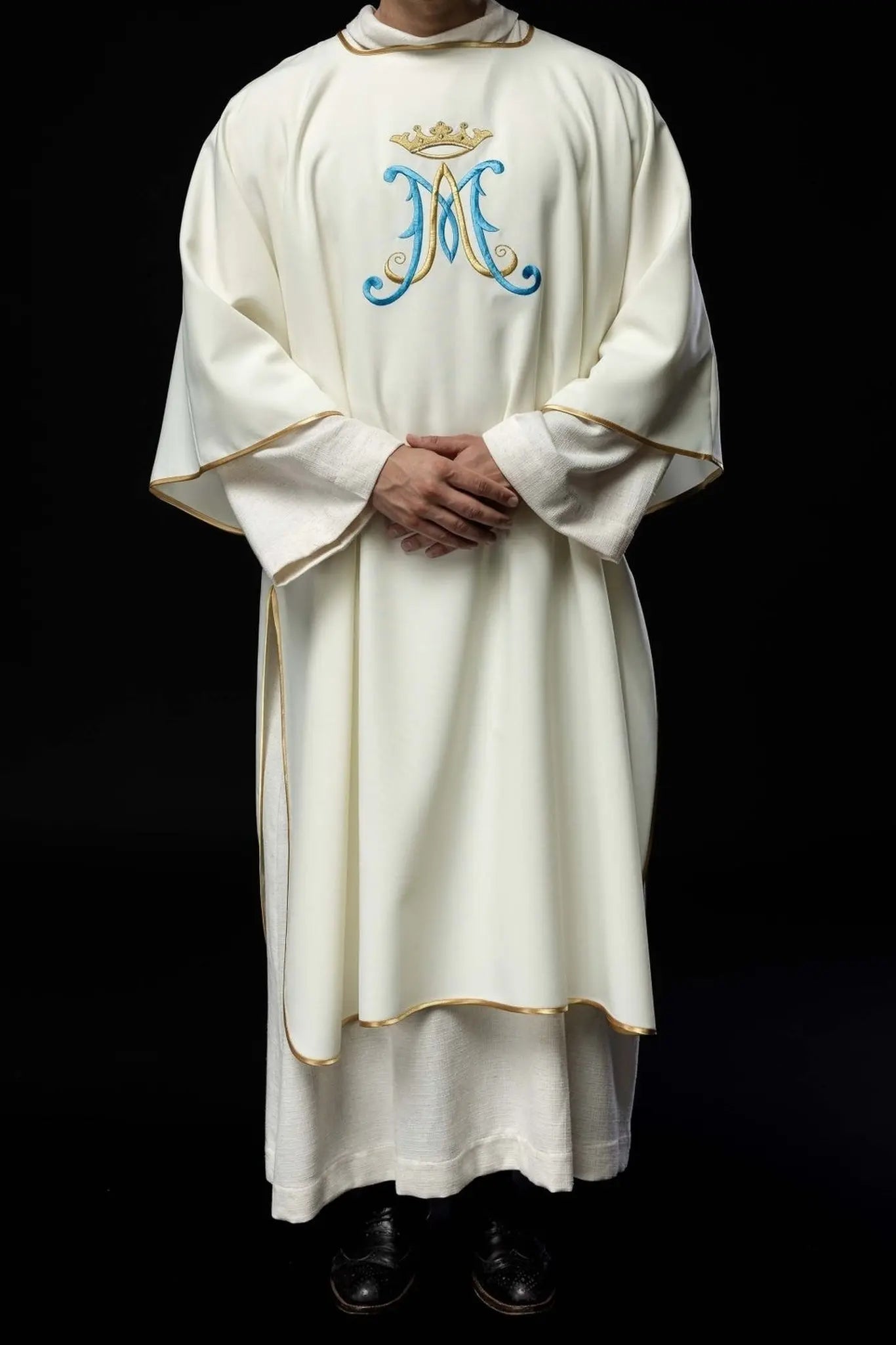 Ecru Dalmatic with Marian Embroidery