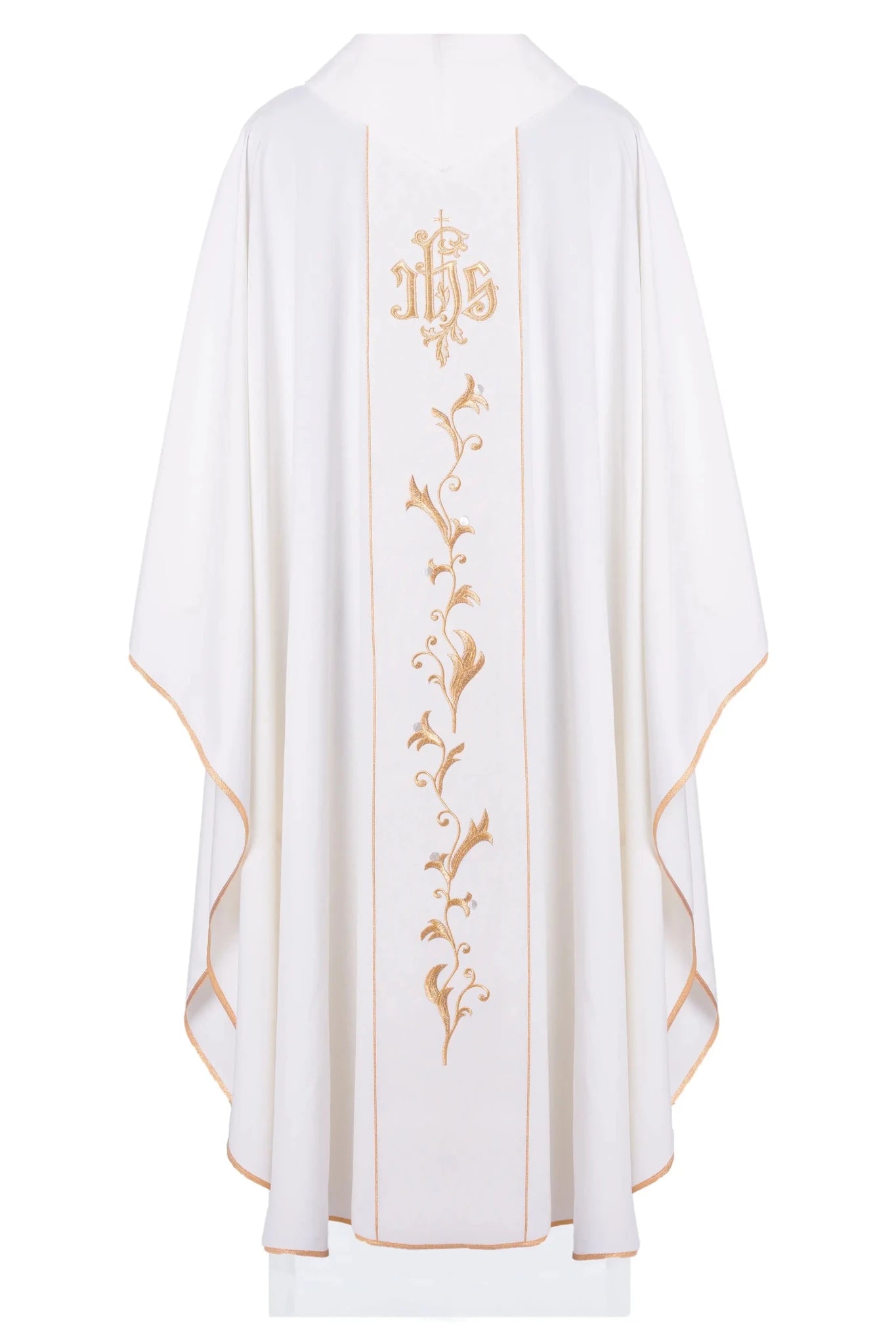Decorated chasuble with IHS motif - HAFTINA ATELIER