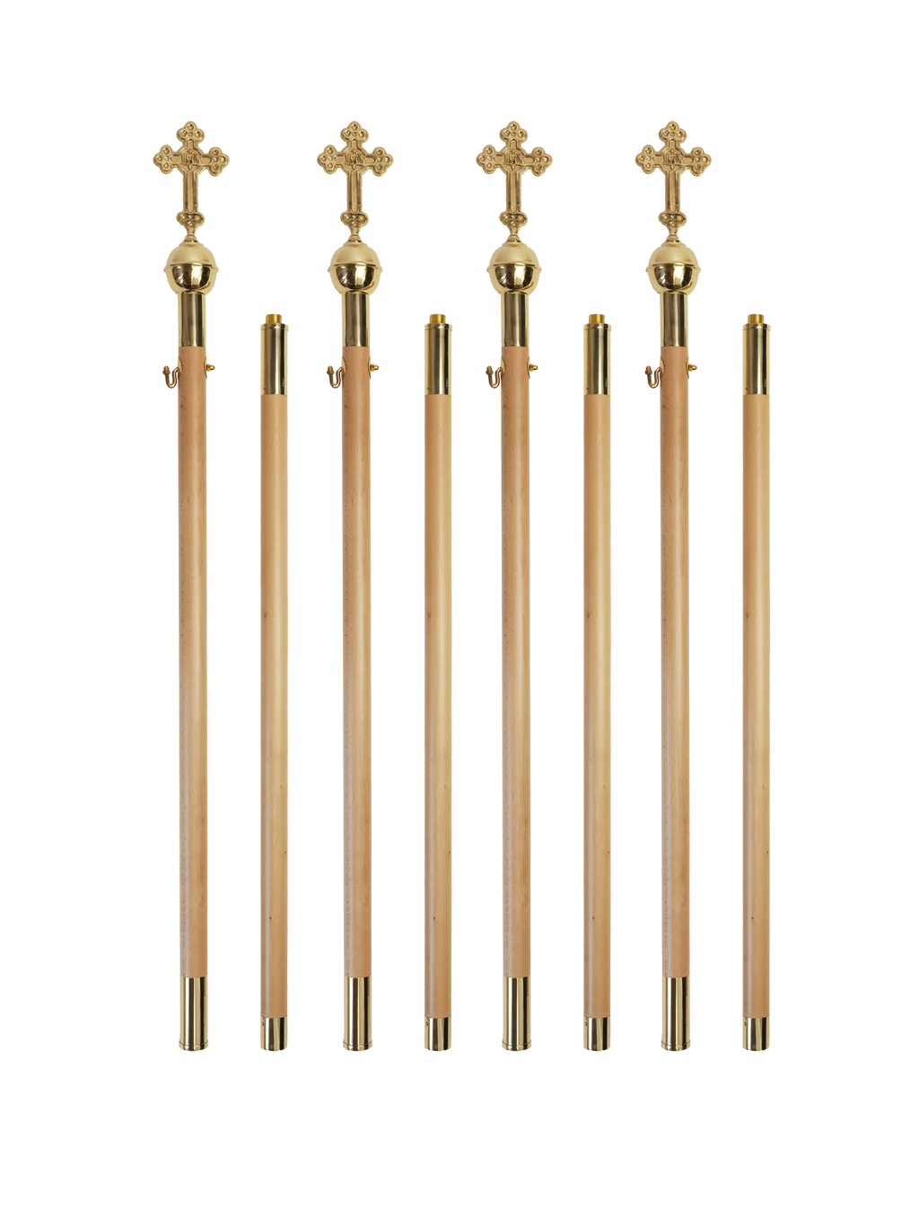 Varas para dosel de madera clara