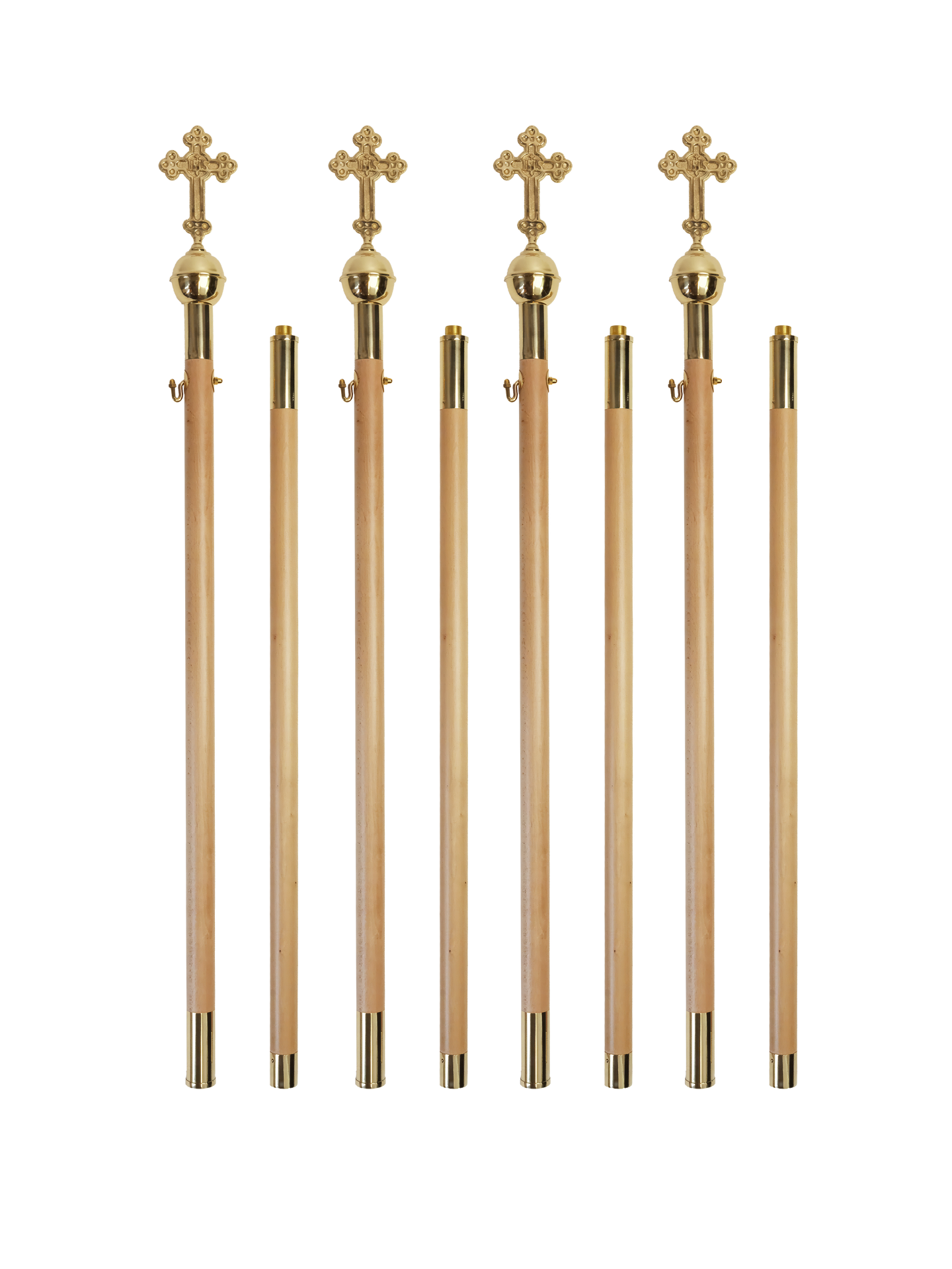 Varas para dosel de madera clara