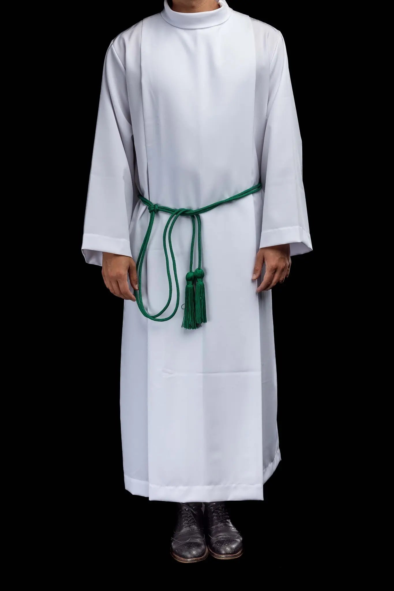 Green liturgical cincture with tassels - HAFTINA ATELIER