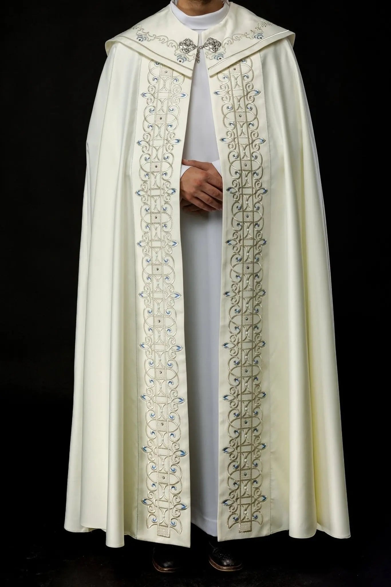 Capilla litúrgica bordada con símbolo mariano 150 cm