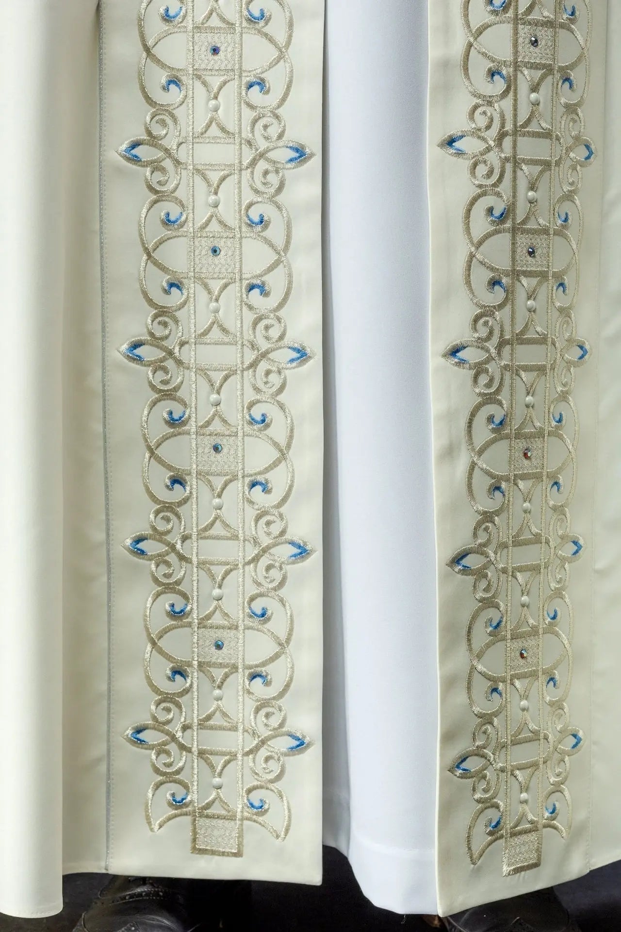 Capilla litúrgica bordada con símbolo mariano 150 cm