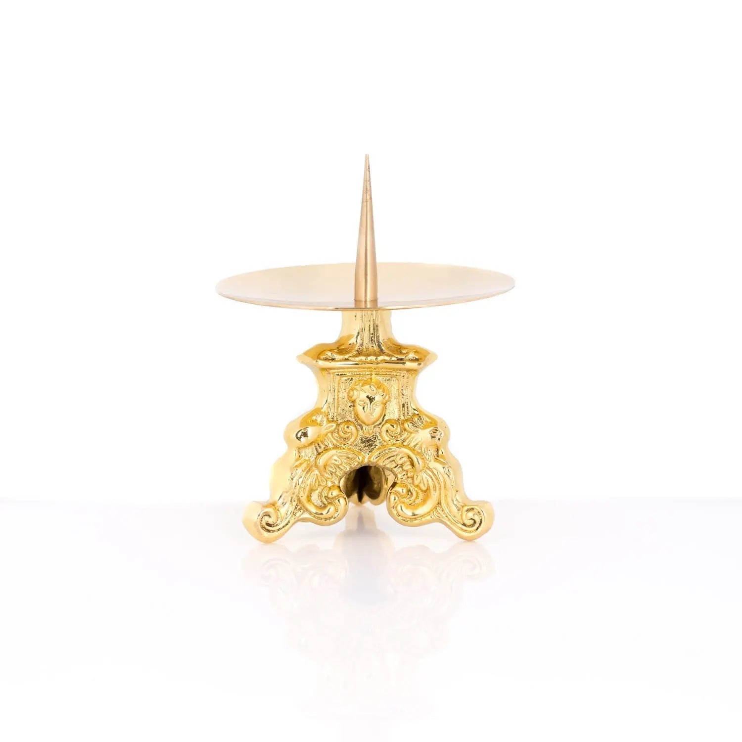 Candelabro de Altar de Latón con Motivo de Ángel – 8 cm