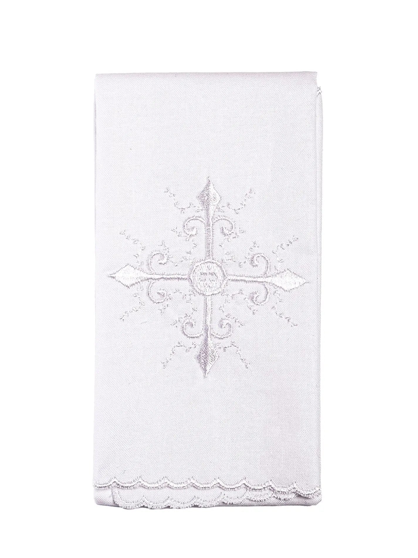 Lino para cáliz con bordado plateado