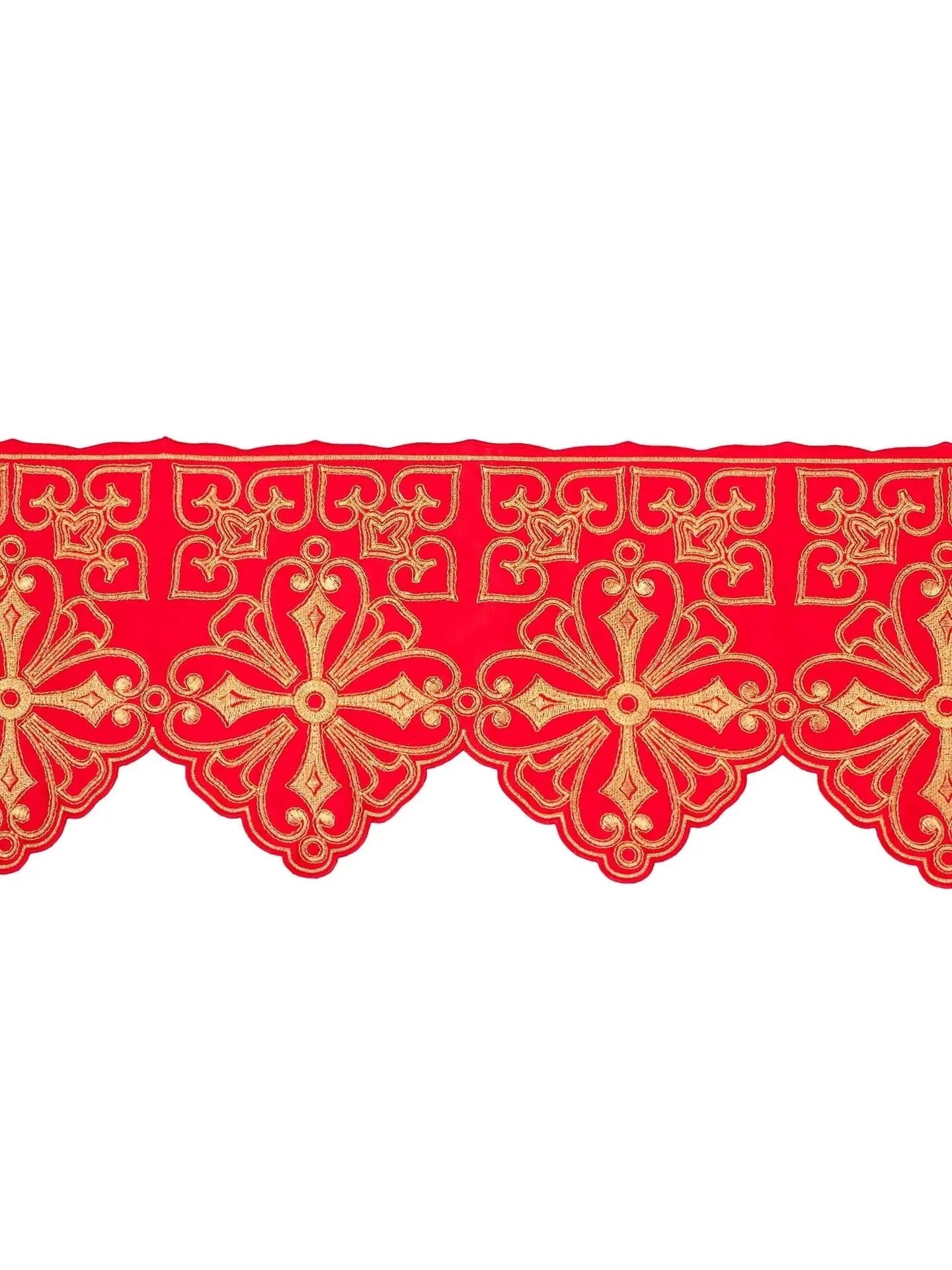 Metro con bordado frontal Roseta Roja