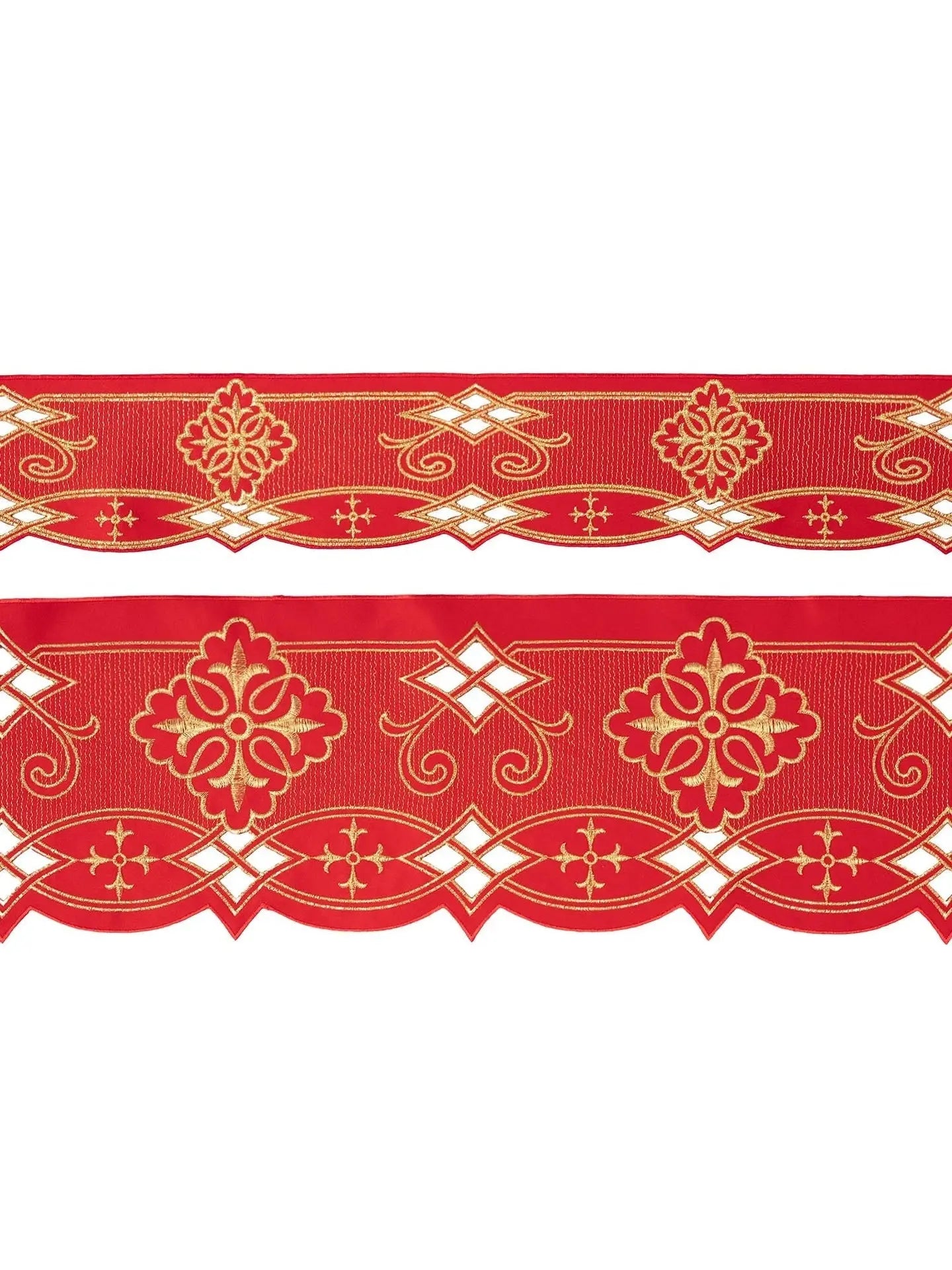 Metro con bordado frontal Roseta Roja