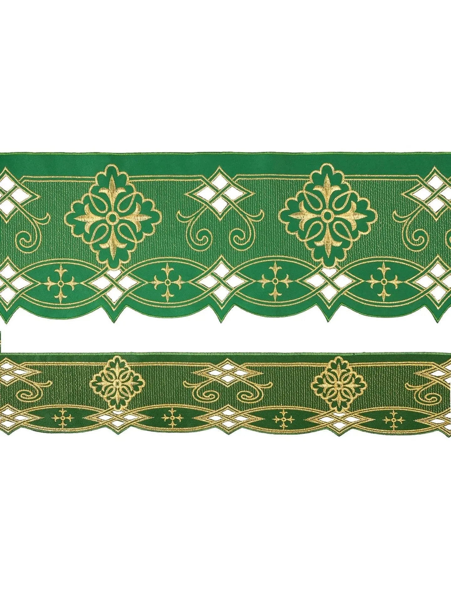 Metro con bordado frontal Roseta Verde