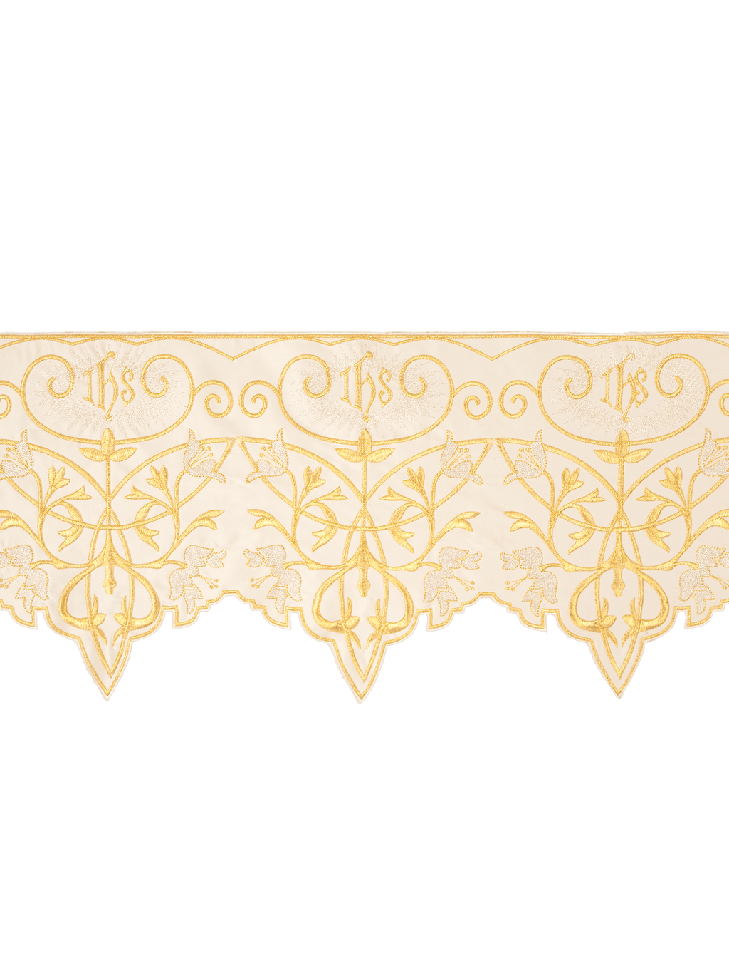 Metraż z monogramem IHS w kolorze ecru