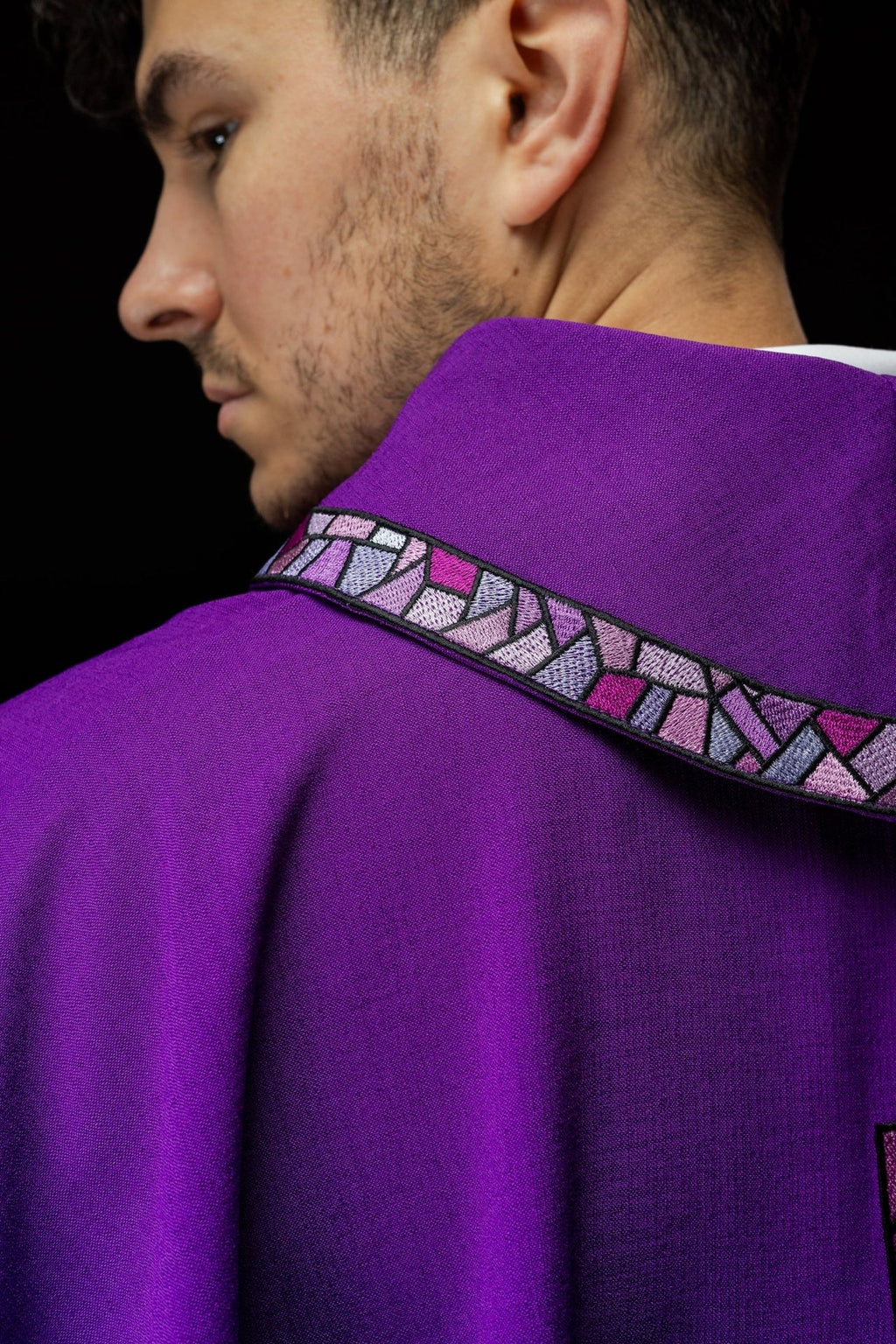 Ornat Fioletowy z Krzyżem Mozaika