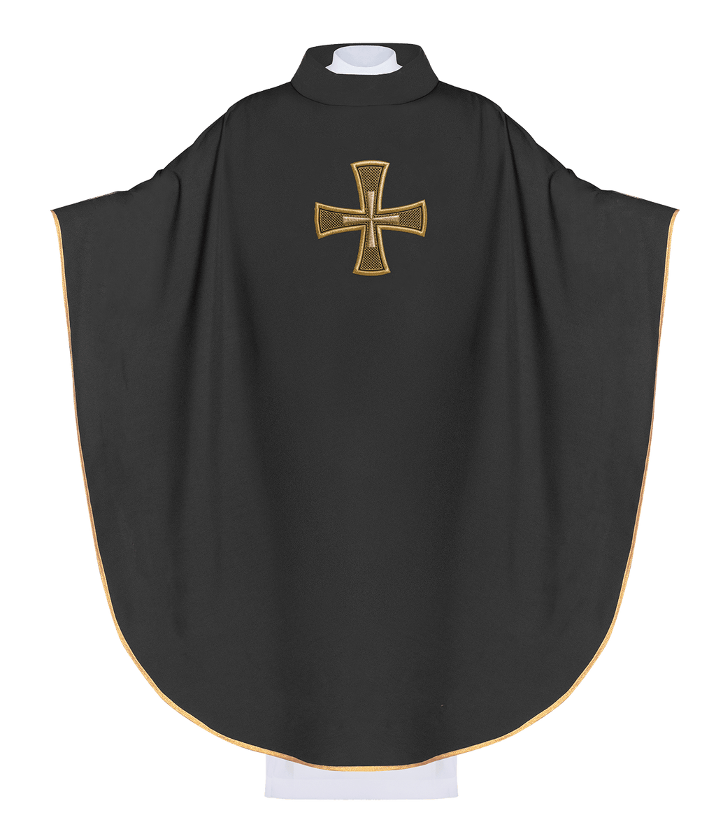 Ornat haftowany IHS Czarny