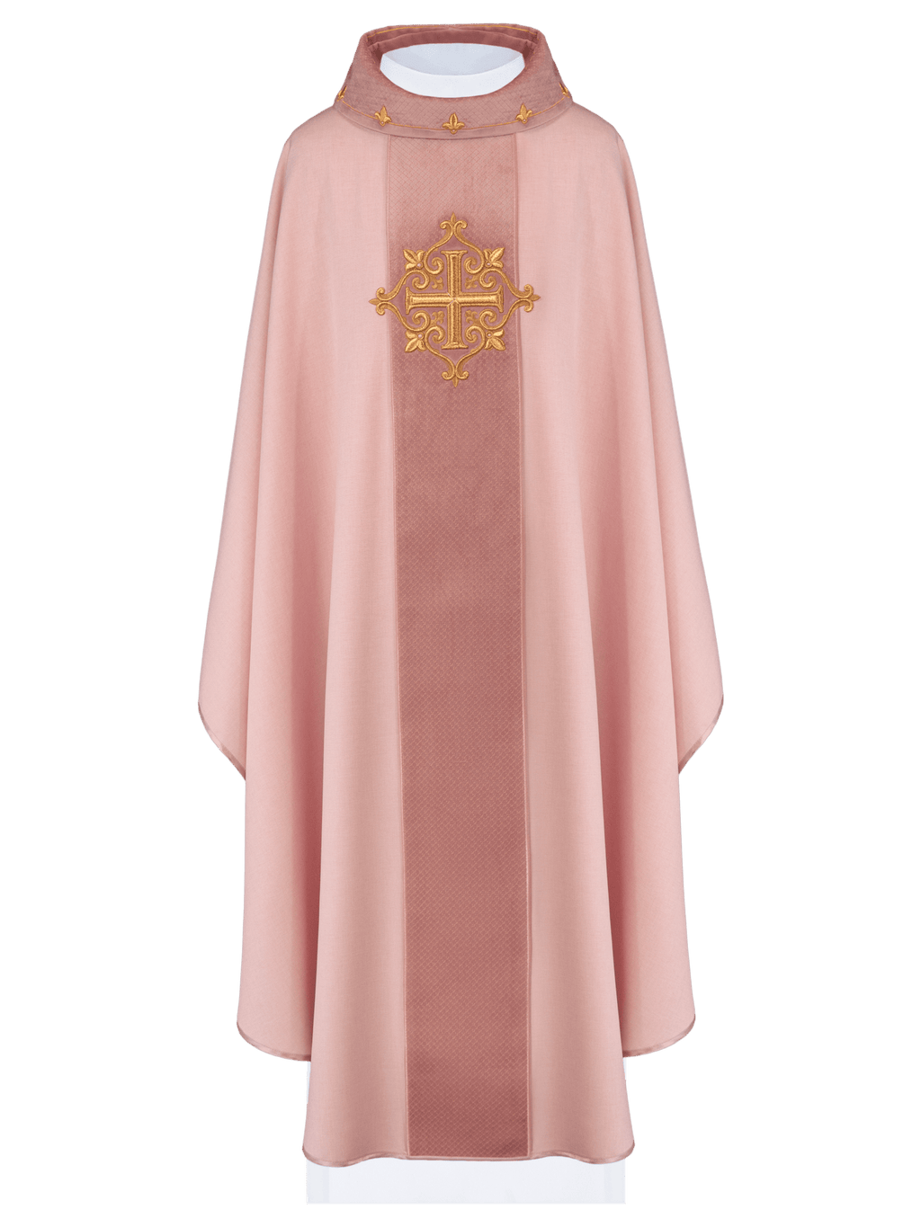 Ornat haftowany na aksamicie z symbolem Krzyż Różowy