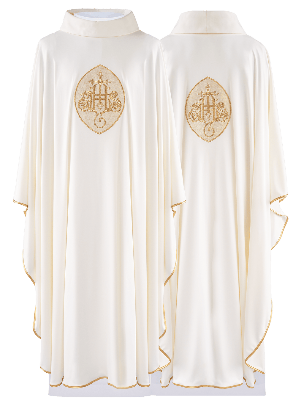 Ornat haftowany z IHS lekka dzianina SACROLITE