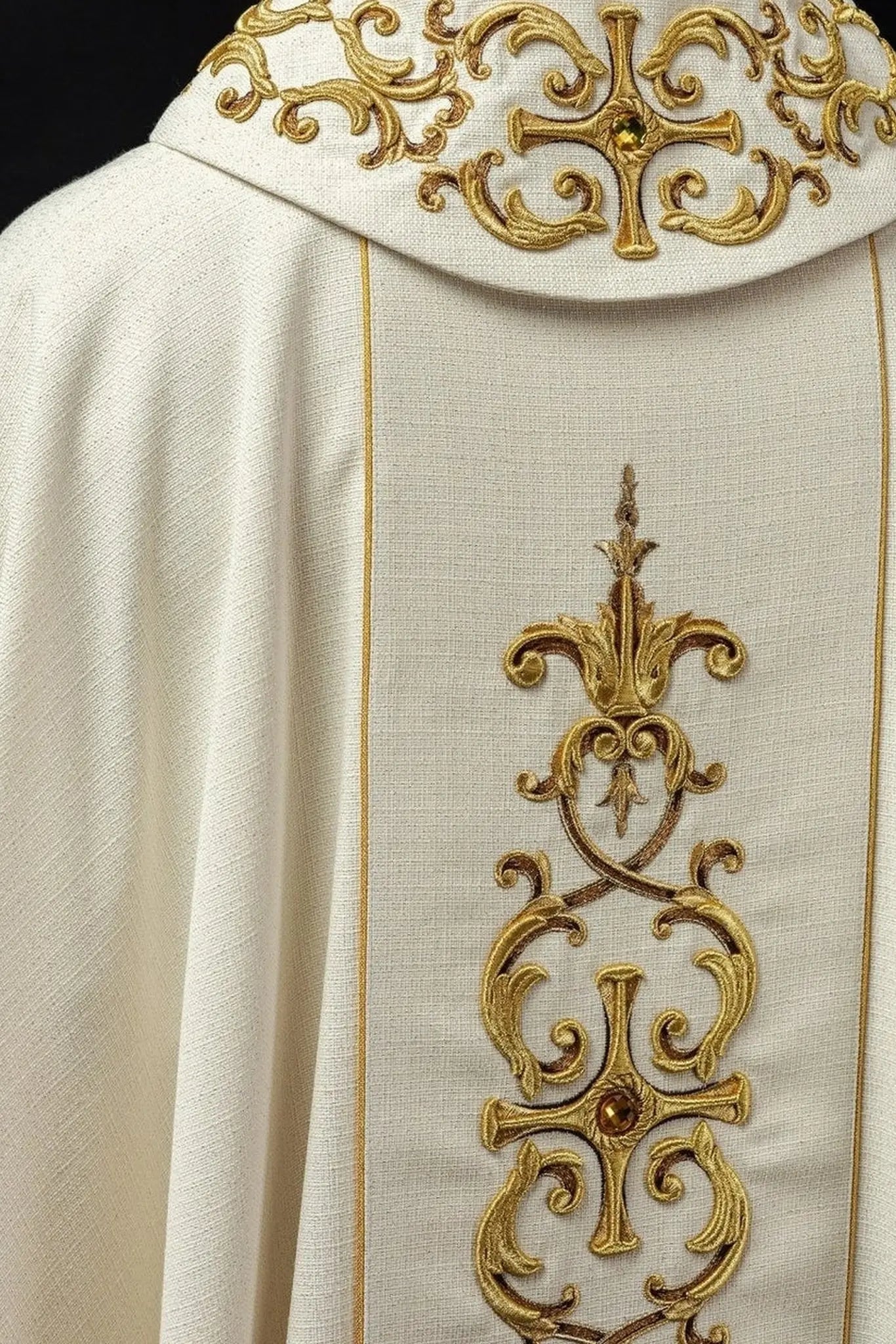 Casulla bordada con la imagen de San Antonio