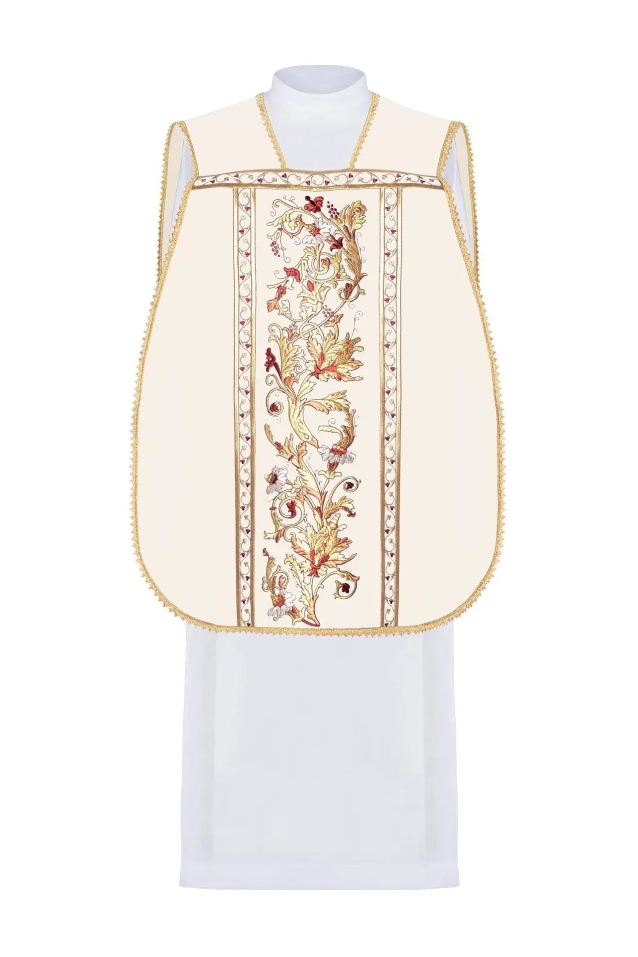 Casulla romana bordada con el Sagrado Corazón de Jesucristo