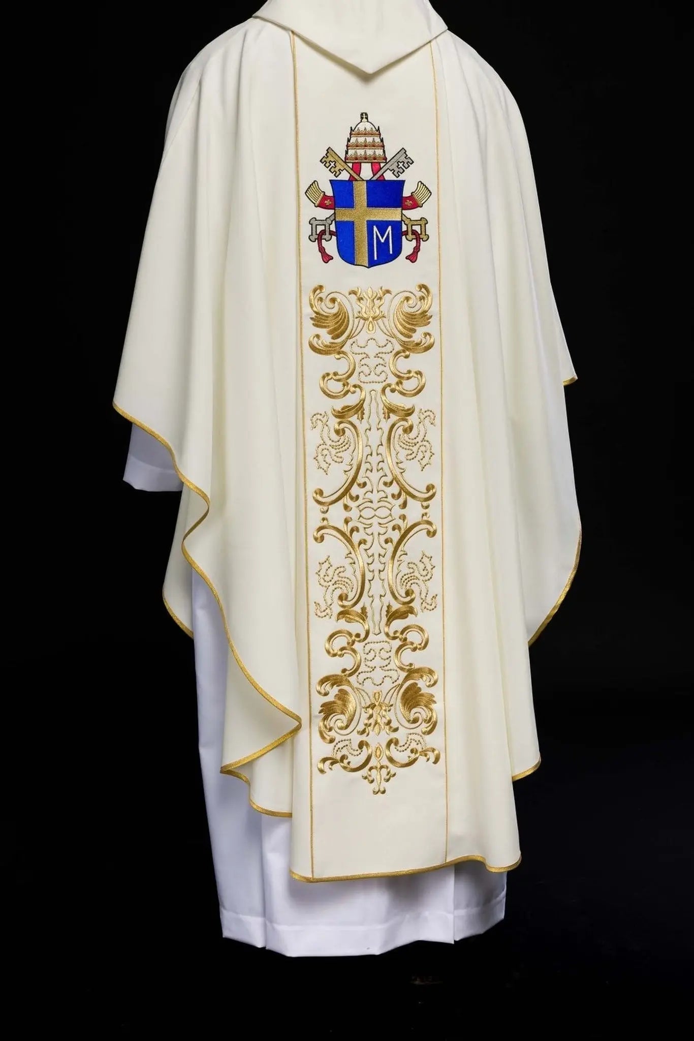 Casulla con una imagen del Papa Juan Pablo II