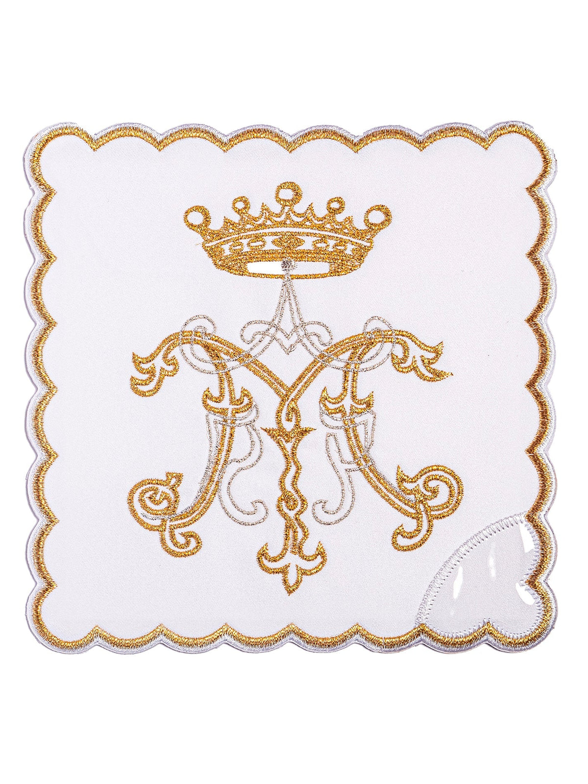 Palka haftowana z symbolem maryjnym