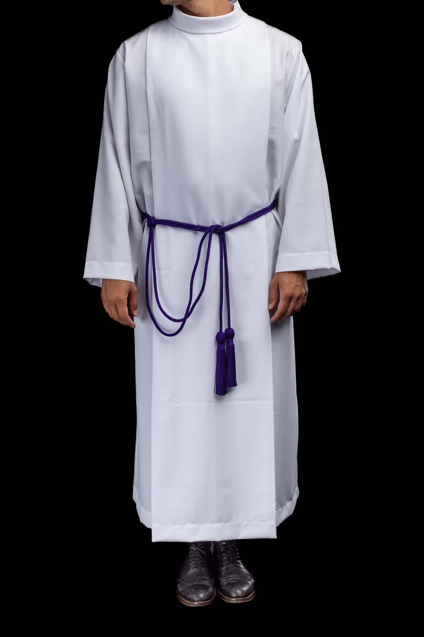 Purple Liturgical Cincture with Tassels - HAFTINA ATELIER