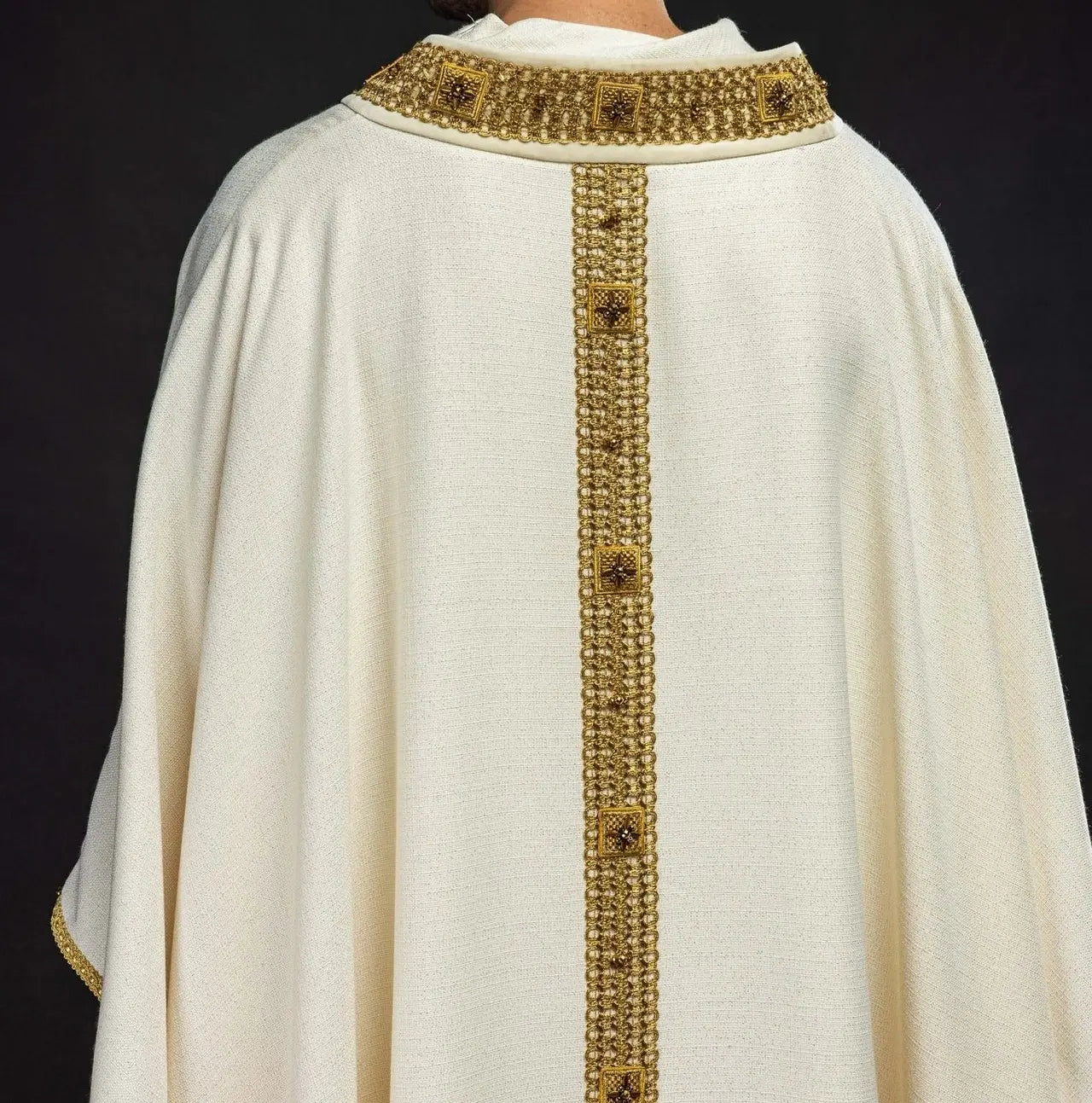 Handcrafted Chasuble with Natural Stones – Handmade Collection 7002