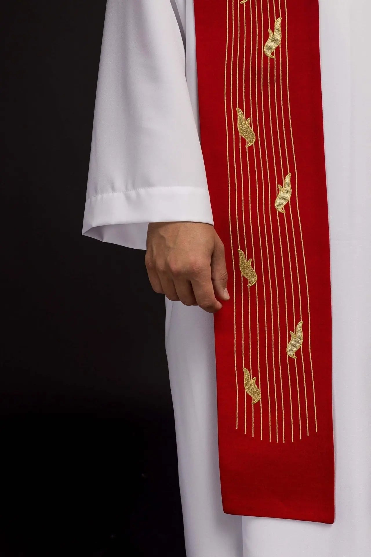 Estola bordada Espíritu Santo Rojo