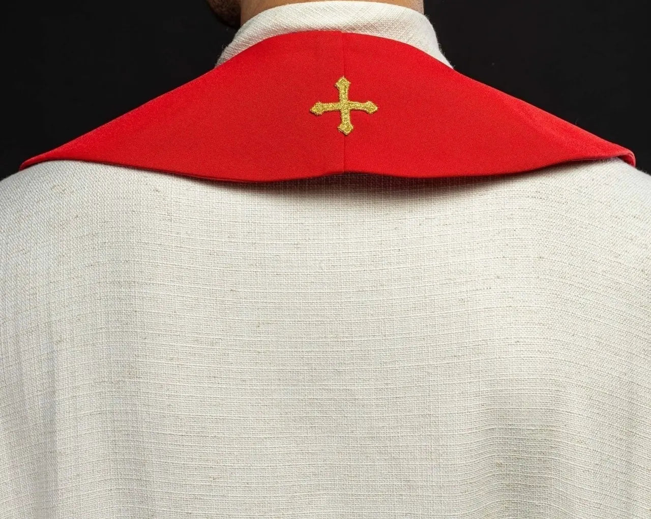 Estola bordada IHS roja