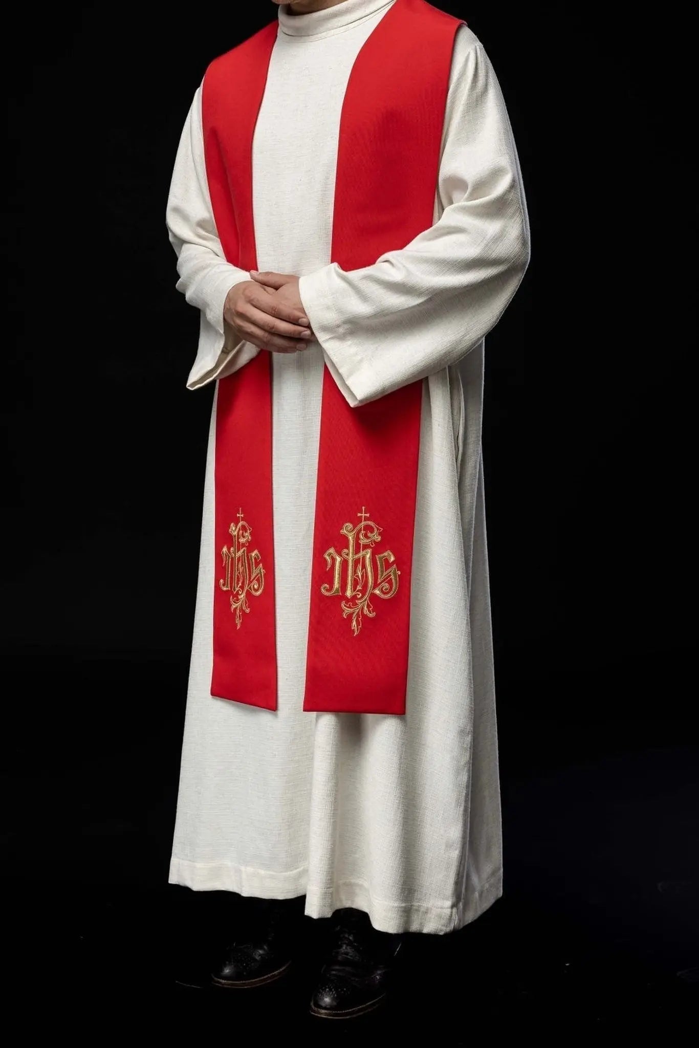 Estola bordada IHS roja