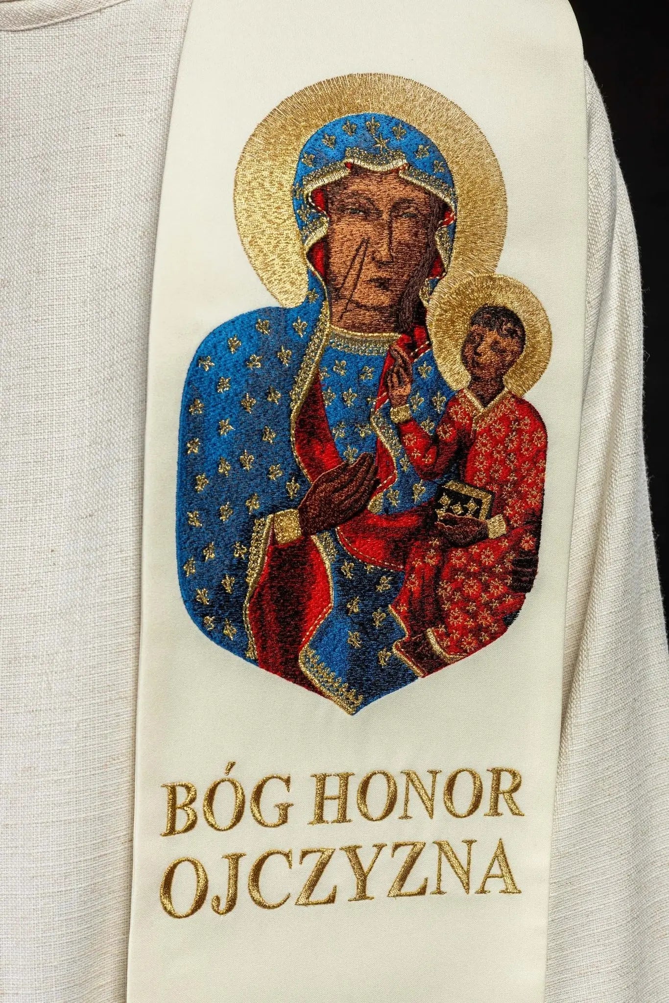 Estola bordada Nuestra Señora de Czestochowa