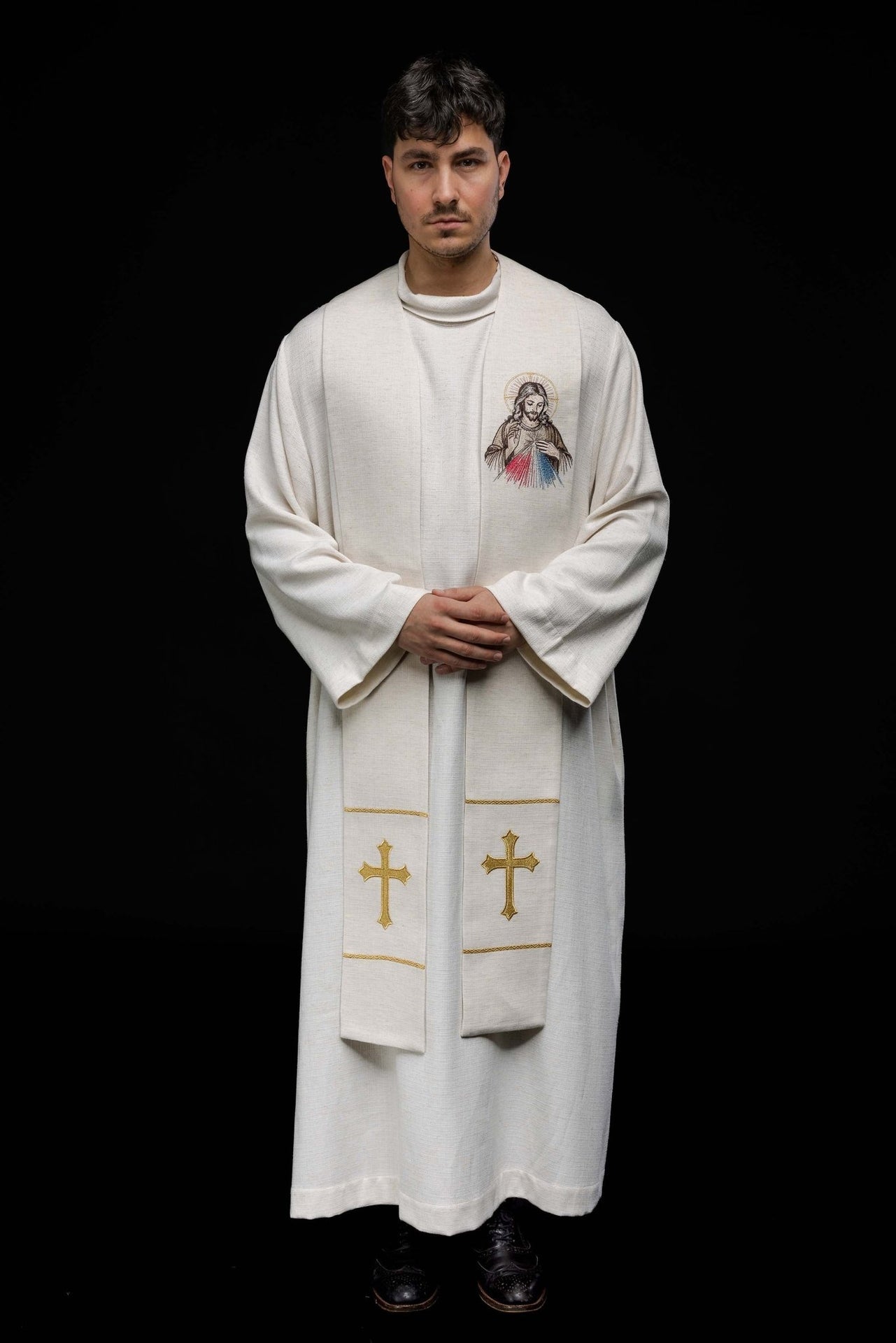 Stuła haftowana z wizerunkiem Jezusa Miłosiernego