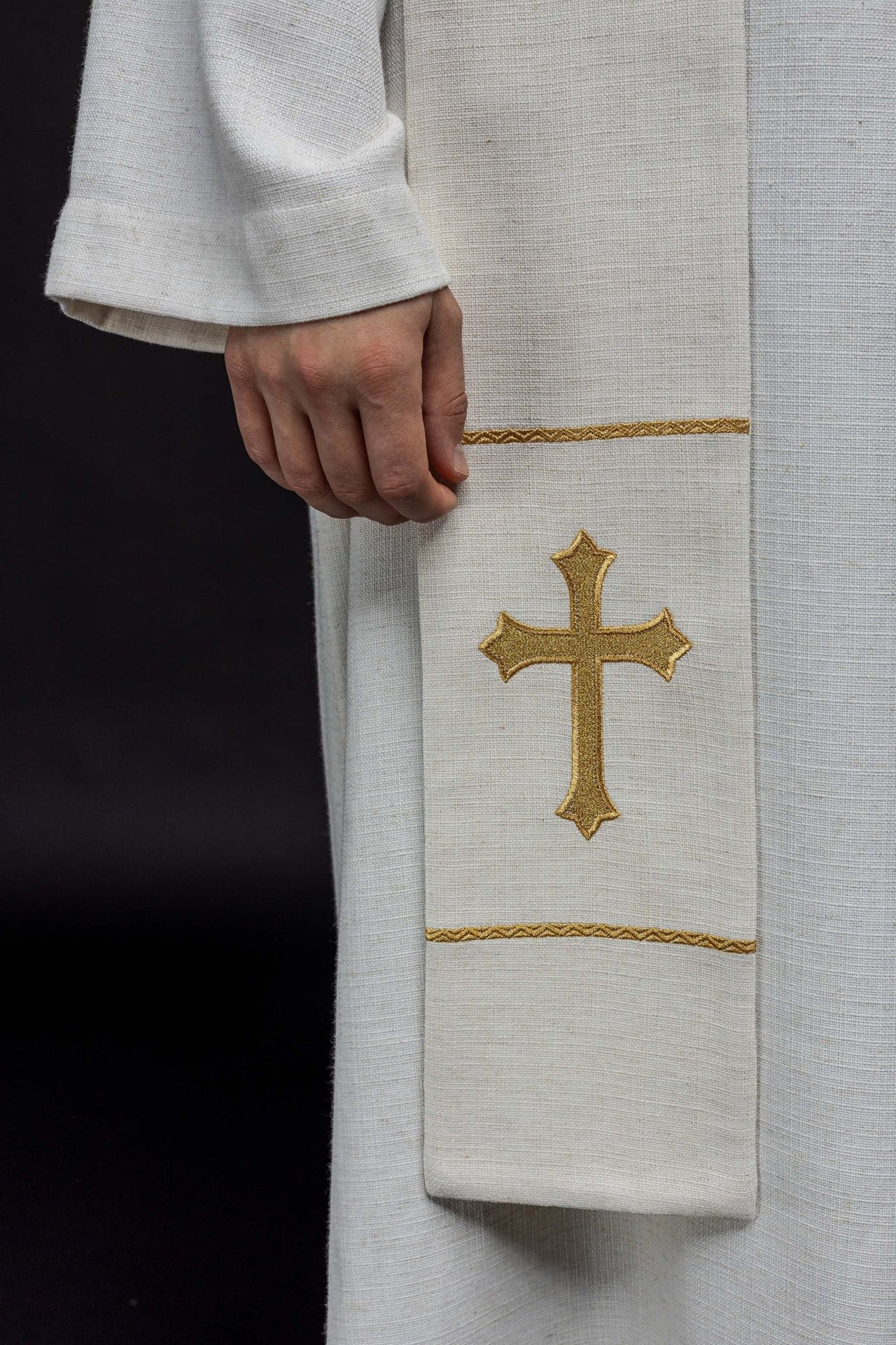 Stuła haftowana z wizerunkiem Ojca Pio