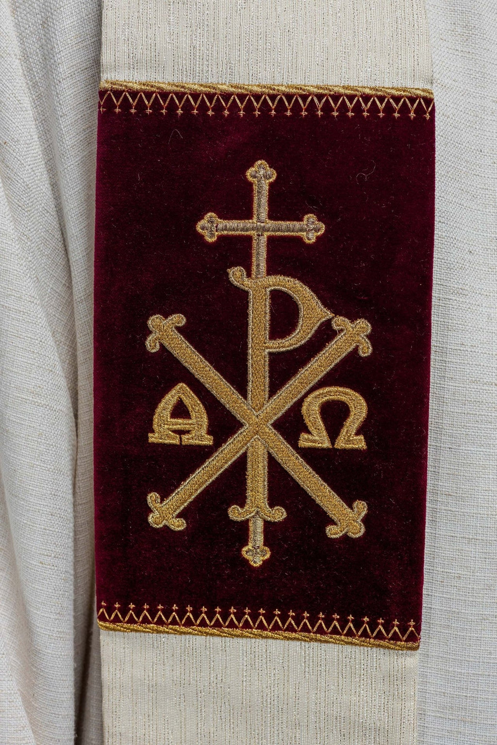 Stuła z haftowanym Kielichem Eucharystycznym i PAX