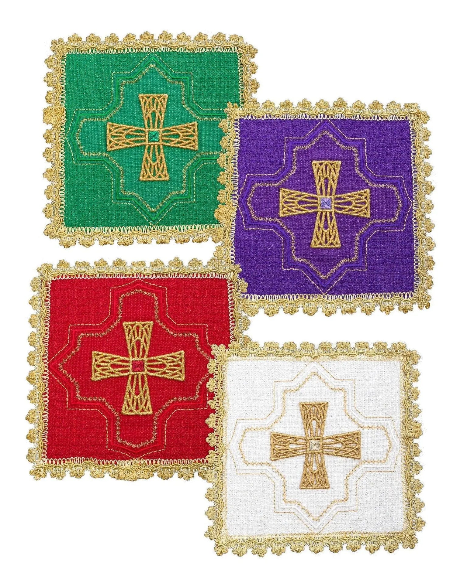 Juego de estacas en cuatro colores litúrgicos